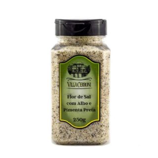 Flor de Sal com Alho e Pimenta Preta - Villa Cerroni - 250 g